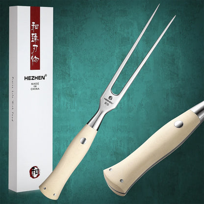 HEZHEN Elegant Series Meat Fork Barbecue Fork Kitchen Tools Kitchen Accessories G10 Handle BBQ Tools