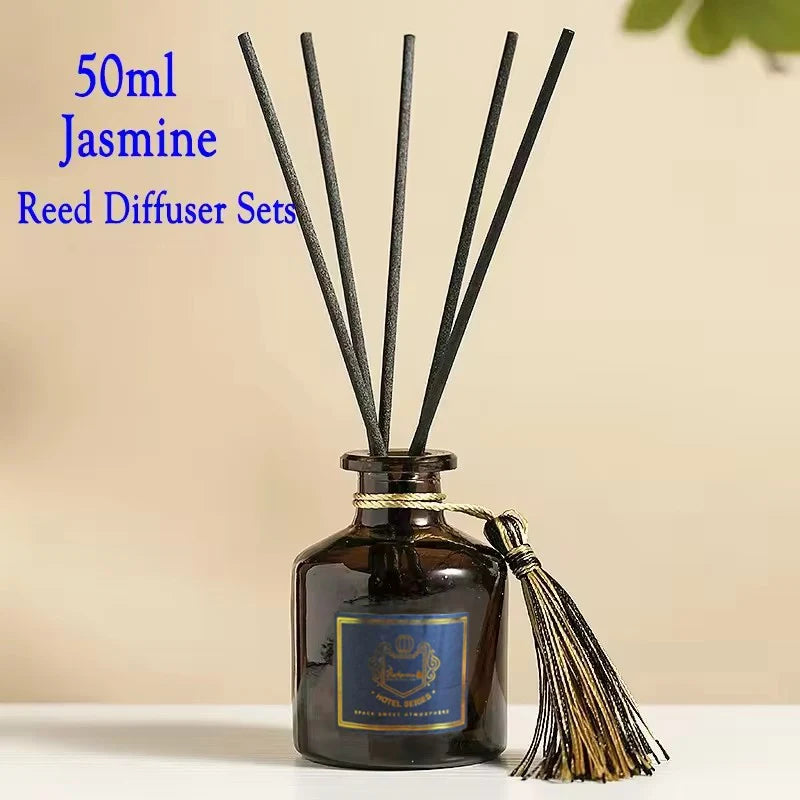 50ml Reed Diffuser Sets with Fragrance expanding stick Healton Homestay Hotel Rattan Aromatherapy  Air Freshener Home Fragrance
