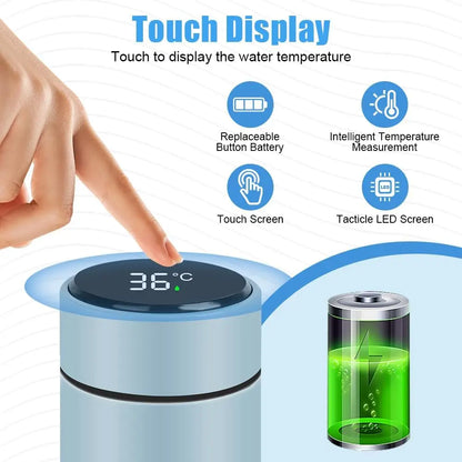500ML Intelligent Temperature Display Thermos Bottle Vacuum Flask 304 Stainless Steel Sports Water Cup Car Insulated Cup