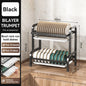 Over The Sink Dish Drying Rack, 2/3 Tier Above Sink Dish Drainer Drying Rack with Utensil Holder for Kitchen Counter