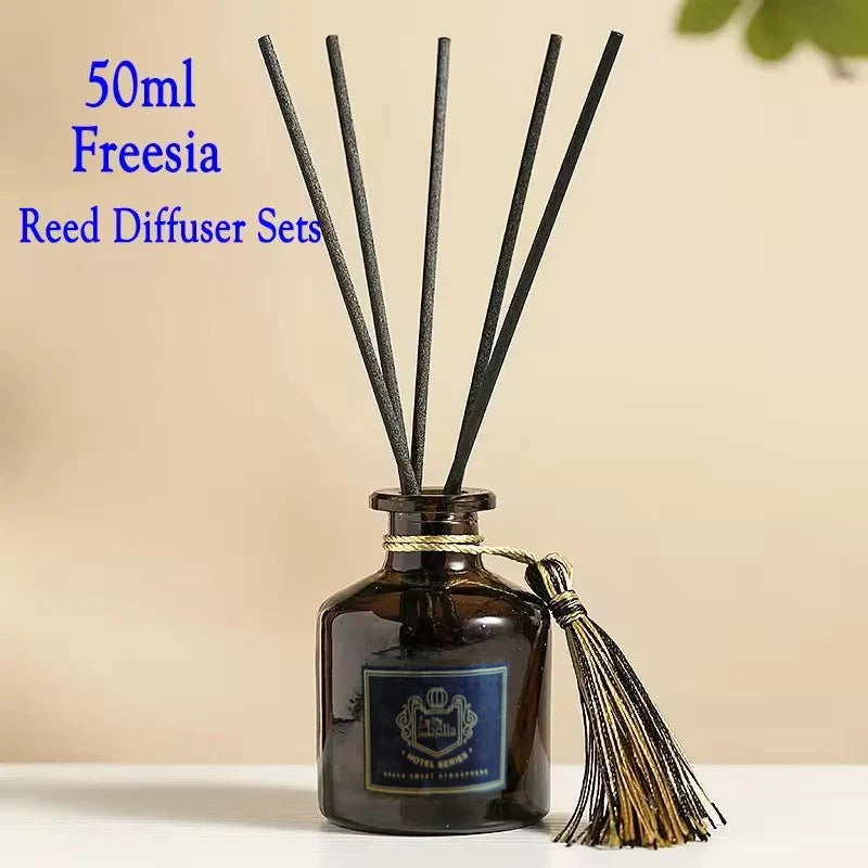 50ml Reed Diffuser Sets with Fragrance expanding stick Healton Homestay Hotel Rattan Aromatherapy  Air Freshener Home Fragrance