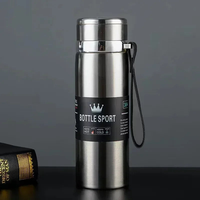 800ML Double Wall Stainles Steel Water Bottle Thermos Bottle Keep Hot and Cold Insulated Vacuum Flask for Sport