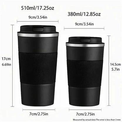 New Thermo Cafe Thermo Cup for Tea Water Coffee Double Stainless Steel 380/510ML  Coffee Mug Car Thermos Mug Leak_Proof Travel