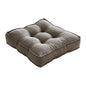 Comfortable Linen-Look Bread Seat Cushion 9-Hole Tufted Thickened Easy Clean Dirt-Resistant Chair Pad for Sofa Office Floor