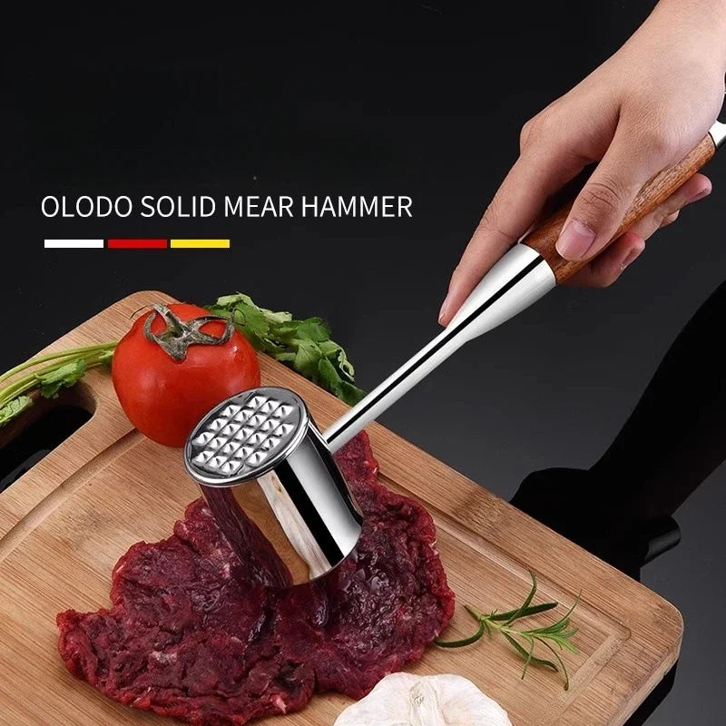 304 Stainless Steel Meat Hammer Loose Meat Tenderizer Household Steak Pork Chicken Breast Meat Loosening Hammer Kitchen Tools