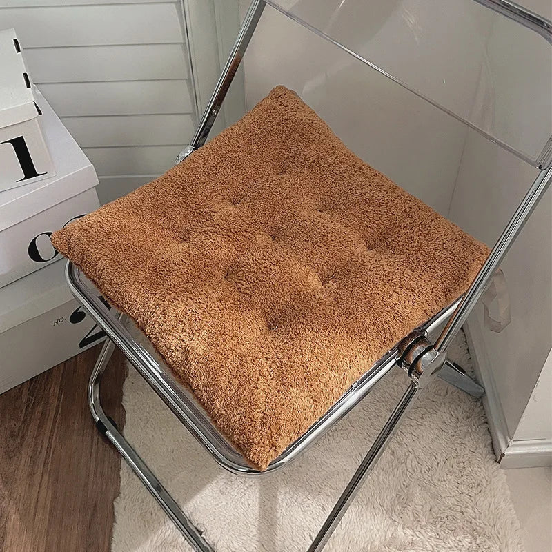 Winter Simple Plush Cushion Fart Cushion Office Sedentary Artifact Thickened Cushion Student Classroom Mat