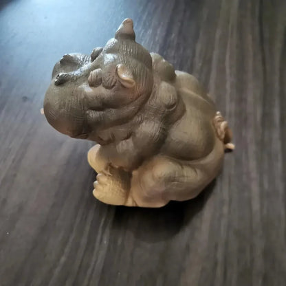 New Resin Garden Fountains Hanna The Hippo African Decor Piped Pond Spitter Statue Water Feature 10 Inch Polyresin Full Color