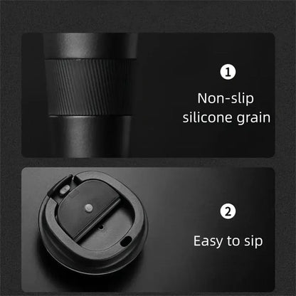New Thermo Cafe Thermo Cup for Tea Water Coffee Double Stainless Steel 380/510ML  Coffee Mug Car Thermos Mug Leak_Proof Travel