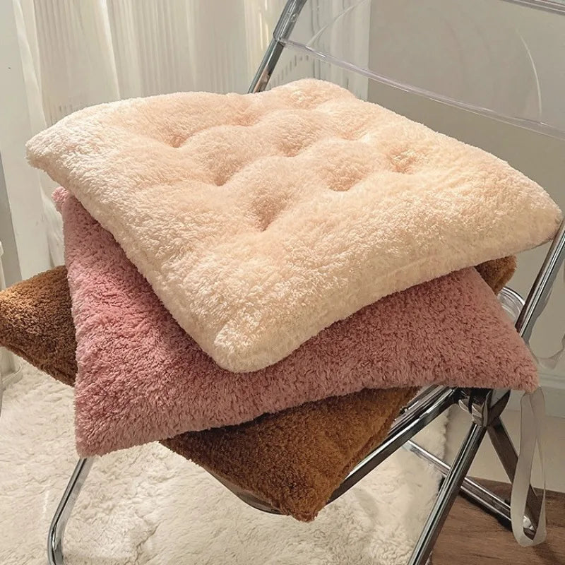 Winter Simple Plush Cushion Fart Cushion Office Sedentary Artifact Thickened Cushion Student Classroom Mat