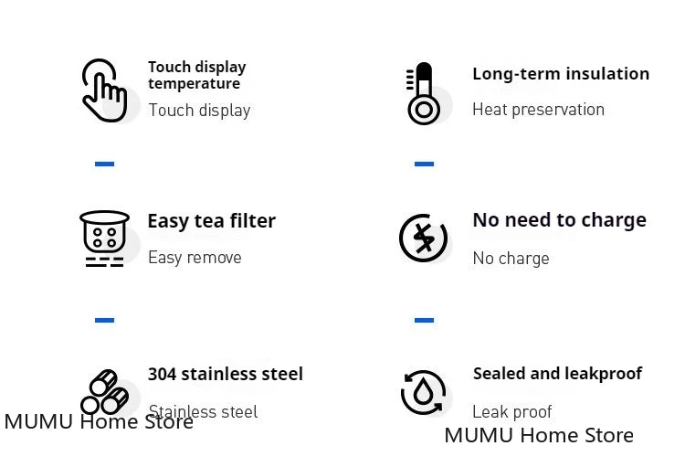 500ML Intelligent Temperature Display Thermos Bottle Vacuum Flask 304 Stainless Steel Sports Water Cup Car Insulated Cup