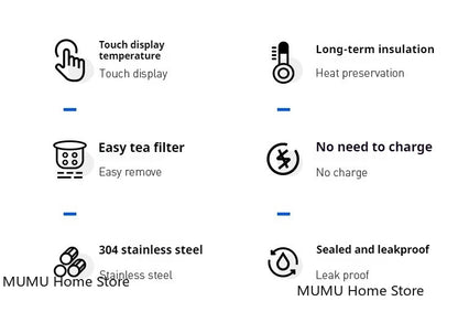 500ML Intelligent Temperature Display Thermos Bottle Vacuum Flask 304 Stainless Steel Sports Water Cup Car Insulated Cup