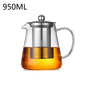 Heat-Resistant Borosilicate Glass Teapot with Removable Stainless Steel Infuser – Clear Tea Kettle for Kung Fu Tea Brewing Set