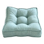 Comfortable Linen-Look Bread Seat Cushion 9-Hole Tufted Thickened Easy Clean Dirt-Resistant Chair Pad for Sofa Office Floor