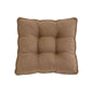 Comfortable Linen-Look Bread Seat Cushion 9-Hole Tufted Thickened Easy Clean Dirt-Resistant Chair Pad for Sofa Office Floor