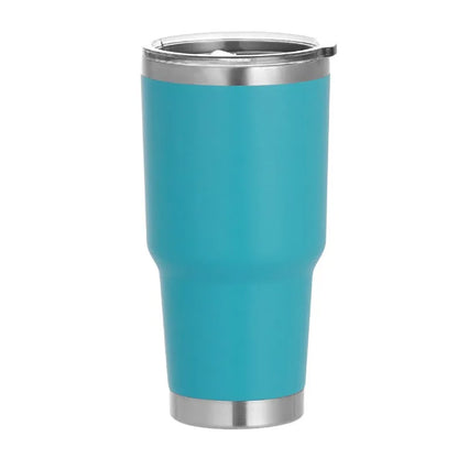 1 30oz Car Cup, Car Thermos Cup with Sealed Sliding Lid, Coffee Cup, Office Cup, Gift Cup, Cold-Keeping Cup, Snowman Cup, Powder Coating for Added Safety, Dishwasher Safe