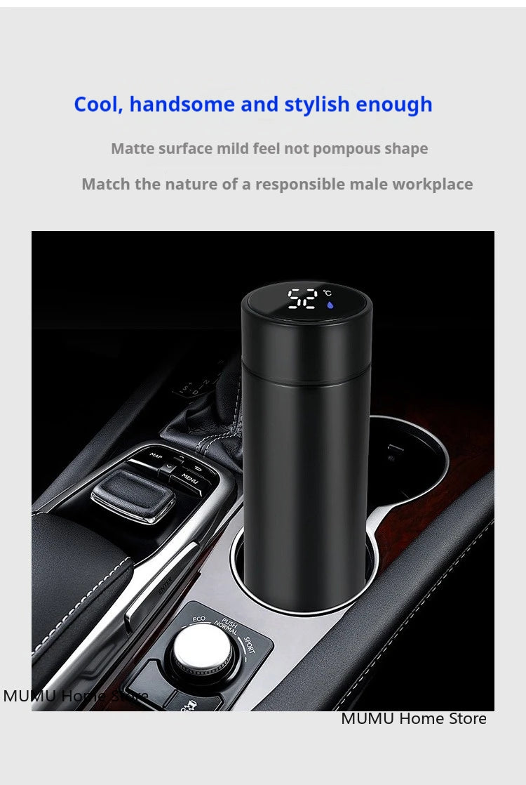 500ML Intelligent Temperature Display Thermos Bottle Vacuum Flask 304 Stainless Steel Sports Water Cup Car Insulated Cup