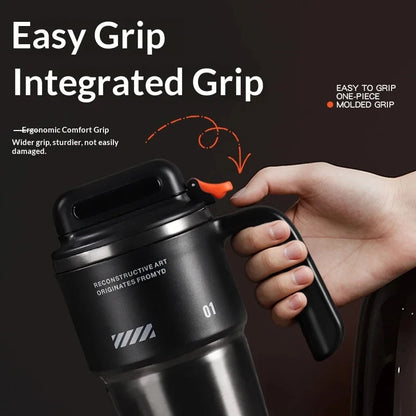 Robo-Armor Portable Insulated Cup Sport Mode Quick-Open Straw Car Ice Maker Travel Tumbler