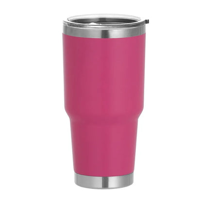 1 30oz Car Cup, Car Thermos Cup with Sealed Sliding Lid, Coffee Cup, Office Cup, Gift Cup, Cold-Keeping Cup, Snowman Cup, Powder Coating for Added Safety, Dishwasher Safe