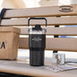 JUSTINLAU 600/900ml Insulated Cup Stainless Steel Vacuum Flasks with Magnetic Straw Cap Portable Outdoor Travel Car Ice Tumbler