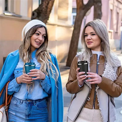 New Thermo Cafe Thermo Cup for Tea Water Coffee Double Stainless Steel 380/510ML  Coffee Mug Car Thermos Mug Leak_Proof Travel