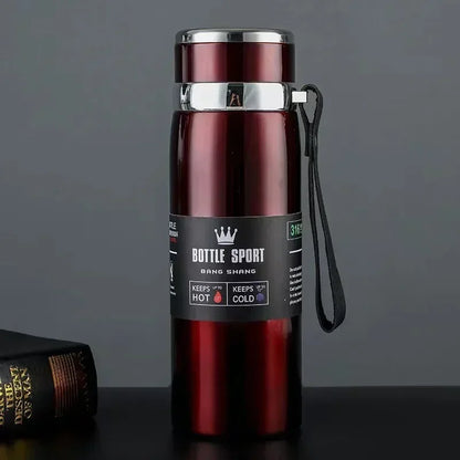 800ML Double Wall Stainles Steel Water Bottle Thermos Bottle Keep Hot and Cold Insulated Vacuum Flask for Sport