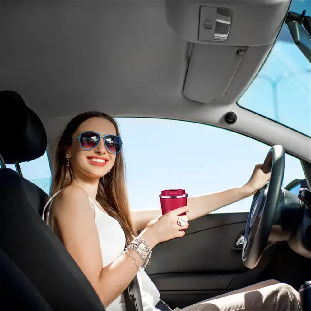 New Thermo Cafe Thermo Cup for Tea Water Coffee Double Stainless Steel 380/510ML  Coffee Mug Car Thermos Mug Leak_Proof Travel