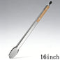 1Pcs Stainless Steel Food Tongs Heavy Duty Kitchen Tongs with Wooden Handle for Cooking Grilling BBQ 9-16 Inch Length