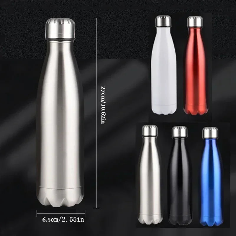 350/500/750/1000ml 304 Stainless Steel Vacuum Flask Double Wall Water Bottle Leak-proof Thermos Bottle Sports Fitness Bottle