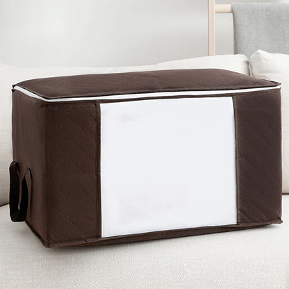 Organizadores de almacenamiento de ropa de gran capacidad, contenedores plegables para mantas, ideales para organizar el armario del dormitorio.