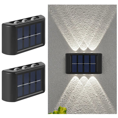 Lámpara de pared solar LED para exteriores, resistente al agua, con sensor crepuscular, para jardín, patio, porche, camino, terraza y decoración del hogar.