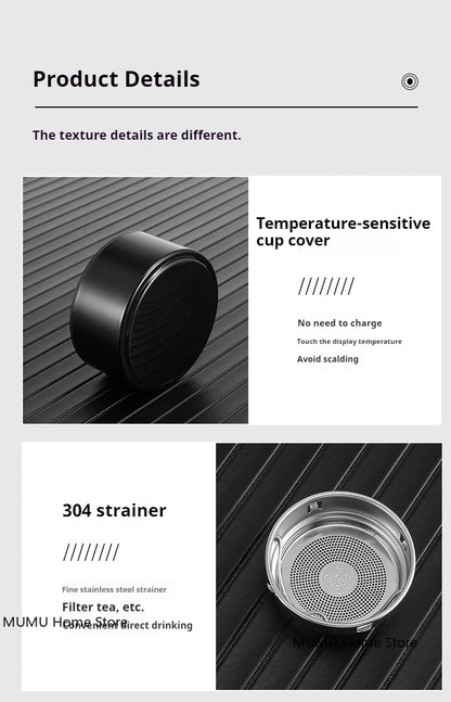 500ML Intelligent Temperature Display Thermos Bottle Vacuum Flask 304 Stainless Steel Sports Water Cup Car Insulated Cup