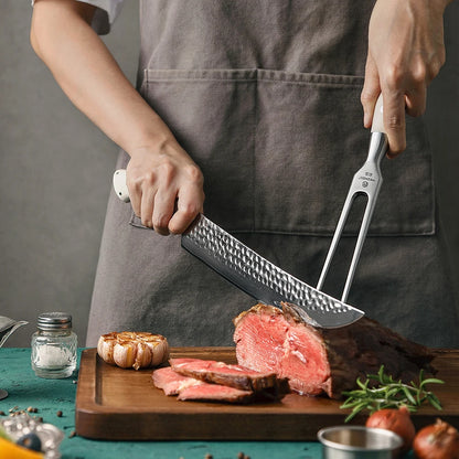 HEZHEN Elegant Series Meat Fork Barbecue Fork Kitchen Tools Kitchen Accessories G10 Handle BBQ Tools