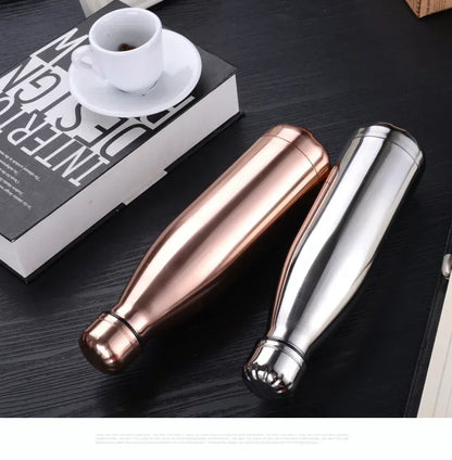 350/500/750/1000ml 304 Stainless Steel Vacuum Flask Double Wall Water Bottle Leak-proof Thermos Bottle Sports Fitness Bottle