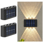 Lámpara de pared solar LED para exteriores, resistente al agua, con sensor crepuscular, para jardín, patio, porche, camino, terraza y decoración del hogar.