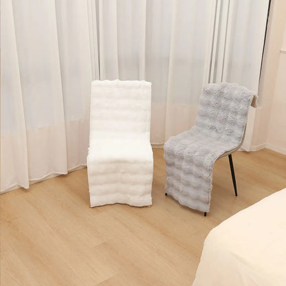 Faux Fur Chair Pad - Soft Fluffy Non-Slip Chair Cover Mat, Warm Cozy Living Room Sofa Chair Decor Cushion