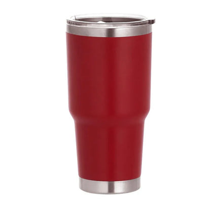 1 30oz Car Cup, Car Thermos Cup with Sealed Sliding Lid, Coffee Cup, Office Cup, Gift Cup, Cold-Keeping Cup, Snowman Cup, Powder Coating for Added Safety, Dishwasher Safe