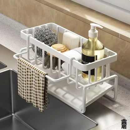 Secaplatos Escurridor Bandeja para Barral negro, Almacenamiento de cocina que ahorra espacio para utensilios y accesorios.