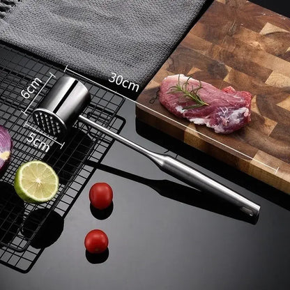 304 Stainless Steel Meat Hammer Loose Meat Tenderizer Household Steak Pork Chicken Breast Meat Loosening Hammer Kitchen Tools