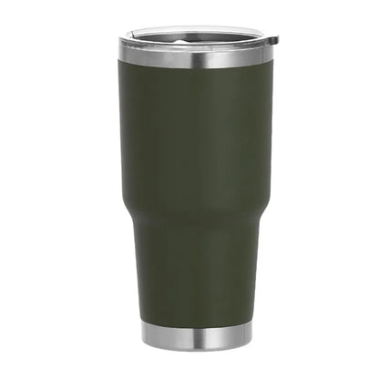 1 30oz Car Cup, Car Thermos Cup with Sealed Sliding Lid, Coffee Cup, Office Cup, Gift Cup, Cold-Keeping Cup, Snowman Cup, Powder Coating for Added Safety, Dishwasher Safe