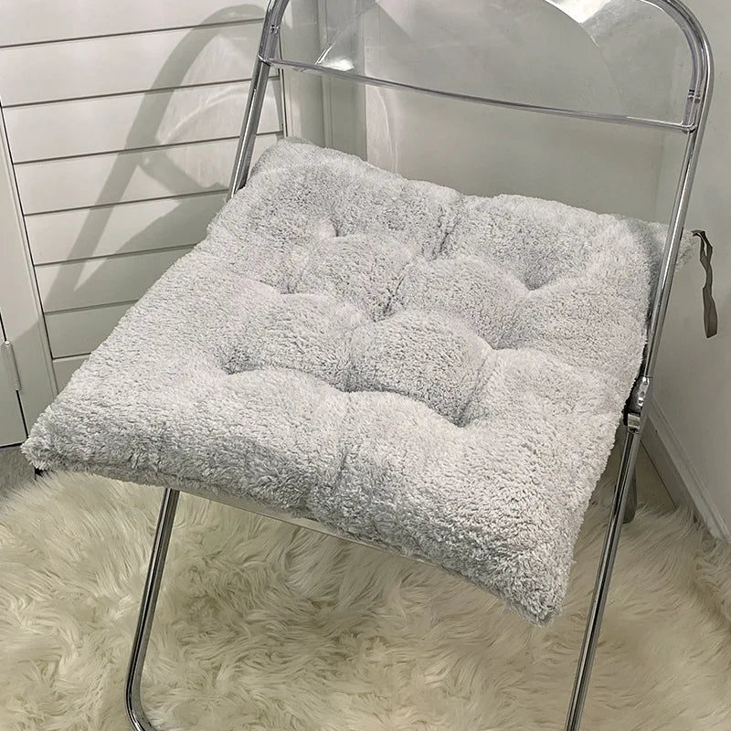Winter Simple Plush Cushion Fart Cushion Office Sedentary Artifact Thickened Cushion Student Classroom Mat
