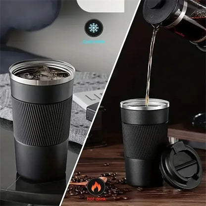 New Thermo Cafe Thermo Cup for Tea Water Coffee Double Stainless Steel 380/510ML  Coffee Mug Car Thermos Mug Leak_Proof Travel