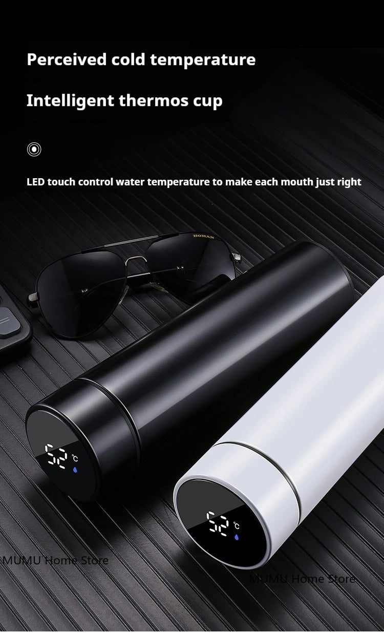 500ML Intelligent Temperature Display Thermos Bottle Vacuum Flask 304 Stainless Steel Sports Water Cup Car Insulated Cup