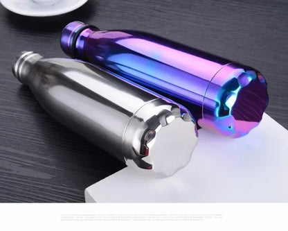 350/500/750/1000ml 304 Stainless Steel Vacuum Flask Double Wall Water Bottle Leak-proof Thermos Bottle Sports Fitness Bottle