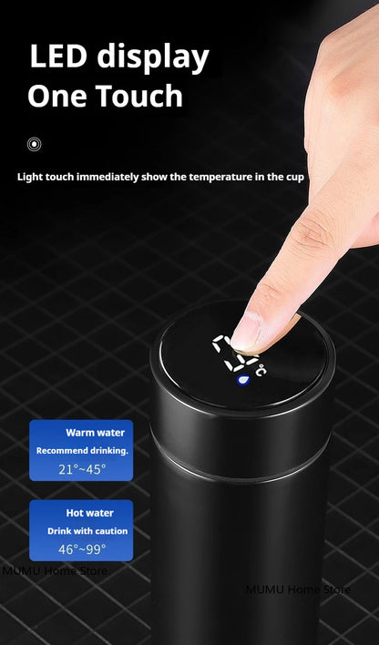 500ML Intelligent Temperature Display Thermos Bottle Vacuum Flask 304 Stainless Steel Sports Water Cup Car Insulated Cup