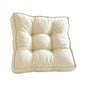 Comfortable Linen-Look Bread Seat Cushion 9-Hole Tufted Thickened Easy Clean Dirt-Resistant Chair Pad for Sofa Office Floor