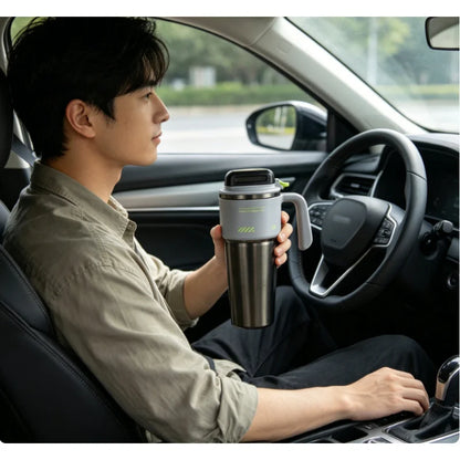 Robo-Armor Portable Insulated Cup Sport Mode Quick-Open Straw Car Ice Maker Travel Tumbler