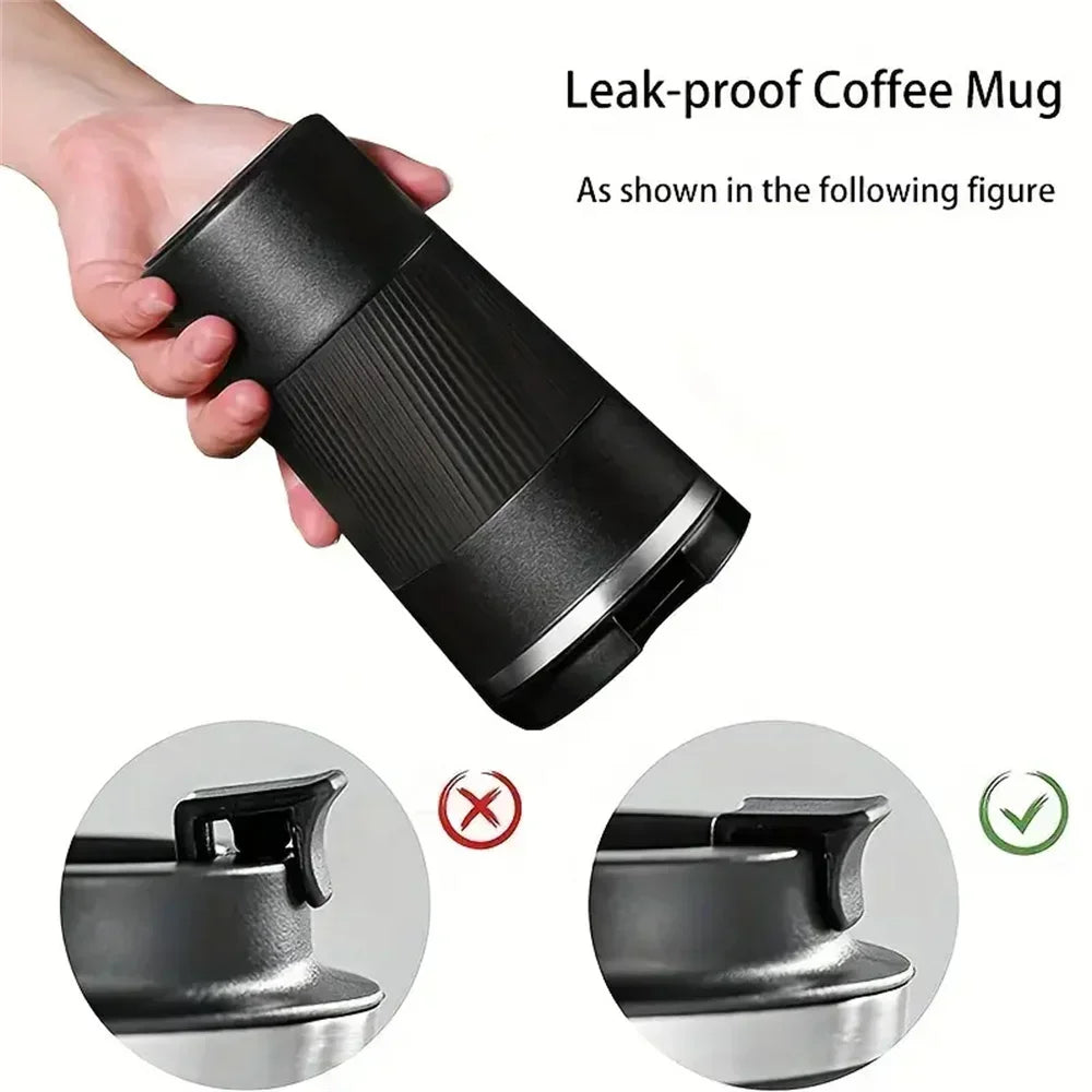 New Thermo Cafe Thermo Cup for Tea Water Coffee Double Stainless Steel 380/510ML  Coffee Mug Car Thermos Mug Leak_Proof Travel